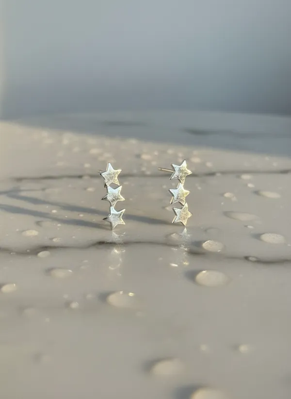 Triple_Star_Silver_Earrings_Minimalist_Stud_Earrings_925_Sterling_Silver